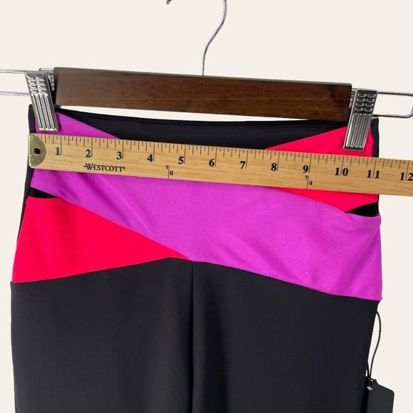 Lanston Black Colorful Crossover Leggings - Picture 5 of 8